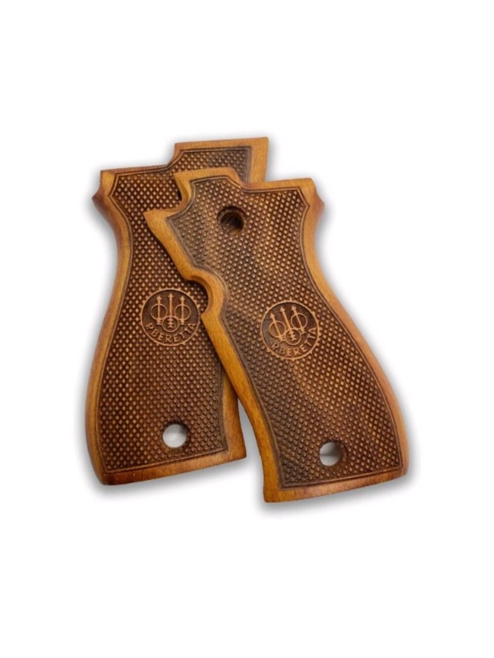 Beretta Pistol Wooden Grips by Zib Grips Precision Design Durable Authentic Look - Picture 3 of 5